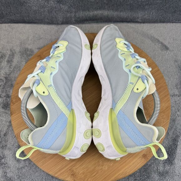Nike Womens React Element 55 Size 7.5 Shoes Gray Blue Running Training Sneakers - Picture 5 of 10
